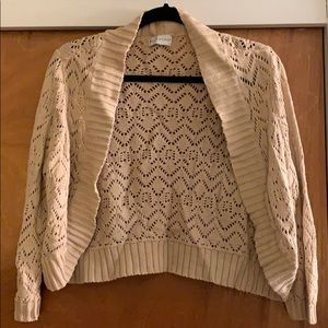Beige knit cardigan